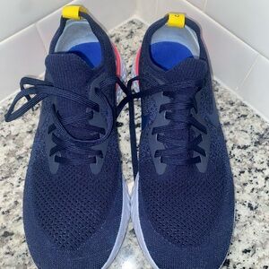 Nike Blue and Yellow Athletic Shoes Lightweight Performance Design